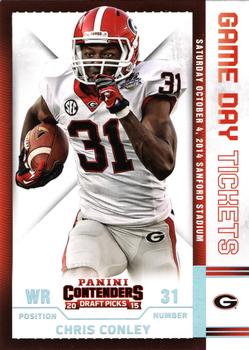 2015 Panini Contenders Draft Picks - Game Day Tickets #16 Chris Conley Front