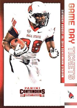 2015 Panini Contenders Draft Picks - Game Day Tickets #72 Jahwan Edwards Front