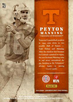 2015 Panini Contenders Draft Picks - Old School Colors #42 Peyton Manning Back