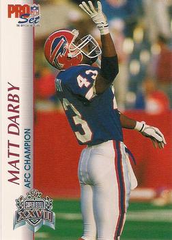 1992-93 Pro Set Super Bowl XXVII #XXVII Matt Darby Front