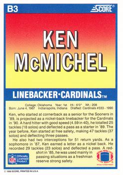 1990 Score - The Final Five #B3 Ken McMichel Back