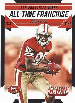 2015 Score - All-Time Franchise Black #4 Jerry Rice Front