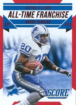 2015 Score - All-Time Franchise Red #2 Barry Sanders Front
