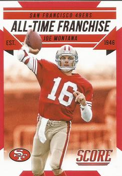 2015 Score - All-Time Franchise Red #3 Joe Montana Front