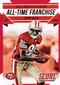 2015 Score - All-Time Franchise Red #4 Jerry Rice Front