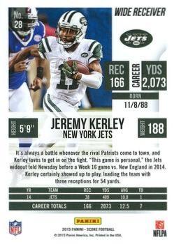 2015 Score - Scorecard #28 Jeremy Kerley Back
