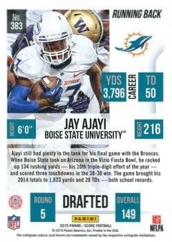 2015 Score - Scorecard #383 Jay Ajayi Back