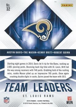 2015 Score - Team Leaders #32 Kenny Britt / Austin Davis / Robert Quinn / Tre Mason Back