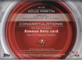 2015 Bowman - Relics #BR-DM Doug Martin Back