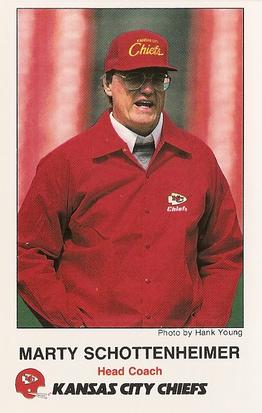 1989 Kansas City Chiefs Police #1 Marty Schottenheimer Front