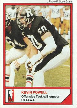 1984 McDonald's Ottawa Rough Riders (CFL) #NNO Kevin Powell Front