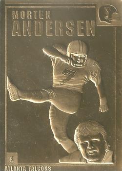 1999-01 The Danbury Mint 22K Gold Legends #92 Morten Andersen Front
