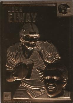 1999-01 The Danbury Mint 22K Gold Legends #100 John Elway Front
