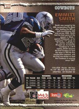 1995 NFL Properties Back to School #BTS1 Emmitt Smith Back