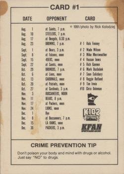 1991 Minnesota Vikings Police #1 Rick Fenney Back