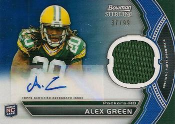 2011 Bowman Sterling - Autographed Relics Blue #BSAR-AG Alex Green Front