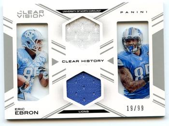 2015 Panini Clear Vision - Clear History Dual Jersey #CH-EE Eric Ebron Front