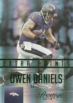 2015 Panini Prestige - Extra Points Green #161 Owen Daniels Front