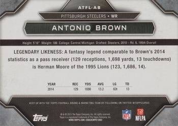 2015 Topps - All-Time Fantasy Legends #ATFL-AB Antonio Brown Back