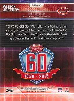 2015 Topps - 60th Anniversary #T60-AJ Alshon Jeffery Back