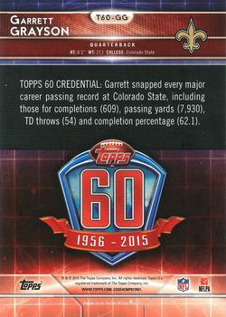 2015 Topps - 60th Anniversary #T60-GG Garrett Grayson Back