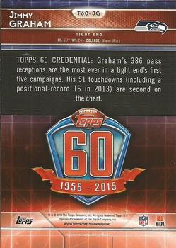2015 Topps - 60th Anniversary #T60-JG Jimmy Graham Back
