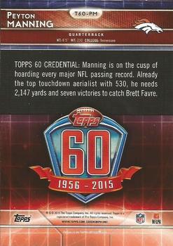 2015 Topps - 60th Anniversary #T60-PM Peyton Manning Back