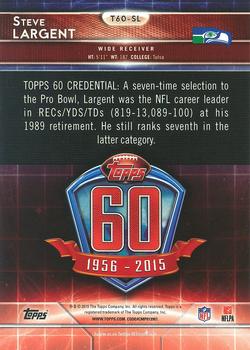 2015 Topps - 60th Anniversary #T60-SL Steve Largent Back