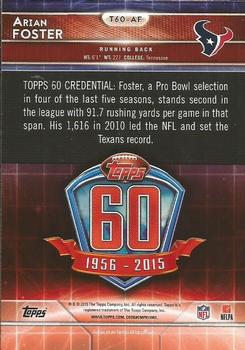 2015 Topps - 60th Anniversary #T60-AF Arian Foster Back