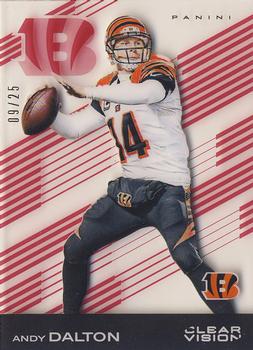 2015 Panini Clear Vision - Red #6 Andy Dalton Front