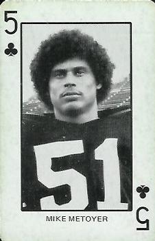 1974 Colorado Buffaloes Playing Cards #5♣ Mike Metoyer Front