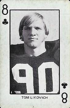 1974 Colorado Buffaloes Playing Cards #8♣ Tom Likovich Front