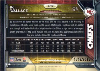 2015 Topps - Gold #437 Bo Wallace Back