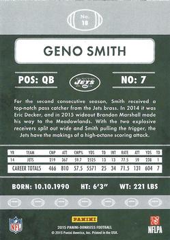 2015 Donruss #18 Geno Smith Back