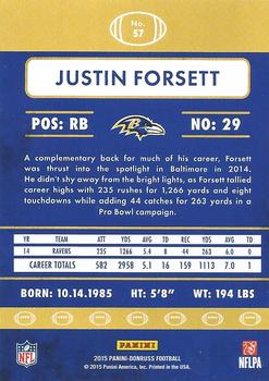 2015 Donruss #57 Justin Forsett Back