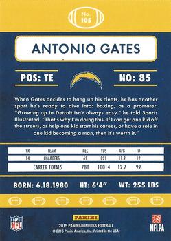 2015 Donruss #105 Antonio Gates Back