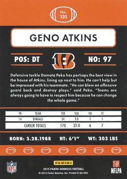 2015 Donruss #131 Geno Atkins Back