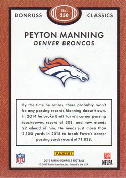 2015 Donruss #250 Peyton Manning Back