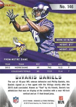 2015 Panini Rookies & Stars #146 DaVaris Daniels Back