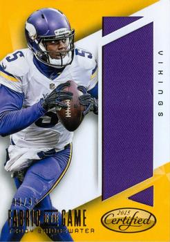 2015 Panini Certified - Fabric of the Game #FOTG-TB Teddy Bridgewater Front