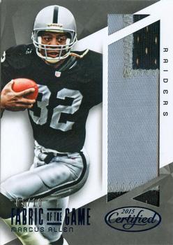 2015 Panini Certified - Fabric of the Game Prime #FOTG-MA Marcus Allen Front