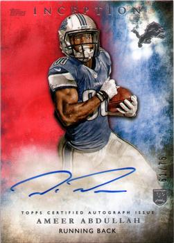 2015 Topps Inception - Rookie Autographs Red #RA-16 Ameer Abdullah Front