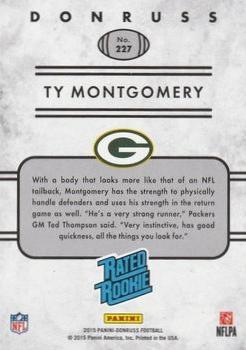 2015 Donruss - Red Foil #227 Ty Montgomery Back