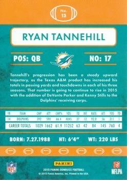 2015 Donruss - Stat Line Career Green #13 Ryan Tannehill Back