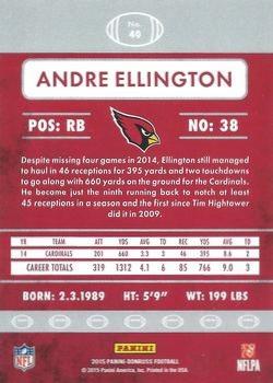 2015 Donruss - Stat Line Career Green #40 Andre Ellington Back