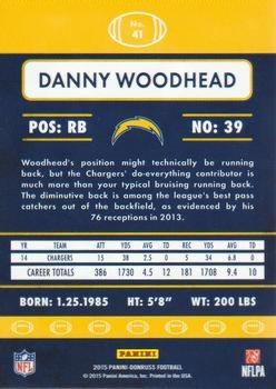 2015 Donruss - Stat Line Career Green #41 Danny Woodhead Back