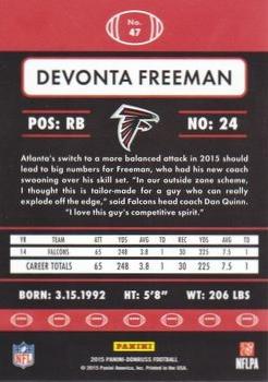2015 Donruss - Stat Line Career Green #47 Devonta Freeman Back