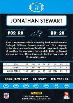 2015 Donruss - Stat Line Career Green #53 Jonathan Stewart Back