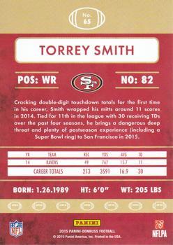 2015 Donruss - Stat Line Career Green #65 Torrey Smith Back