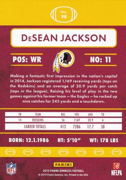 2015 Donruss - Stat Line Career Green #90 DeSean Jackson Back